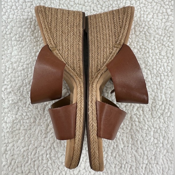 Clarks Collection Brown Lafley Devin Espadrille Wedge Sandal - Picture 3 of 7